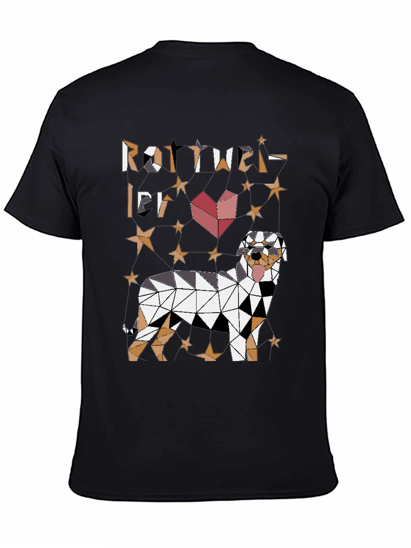 Geometric Rottweiler Dog Graphic Tee