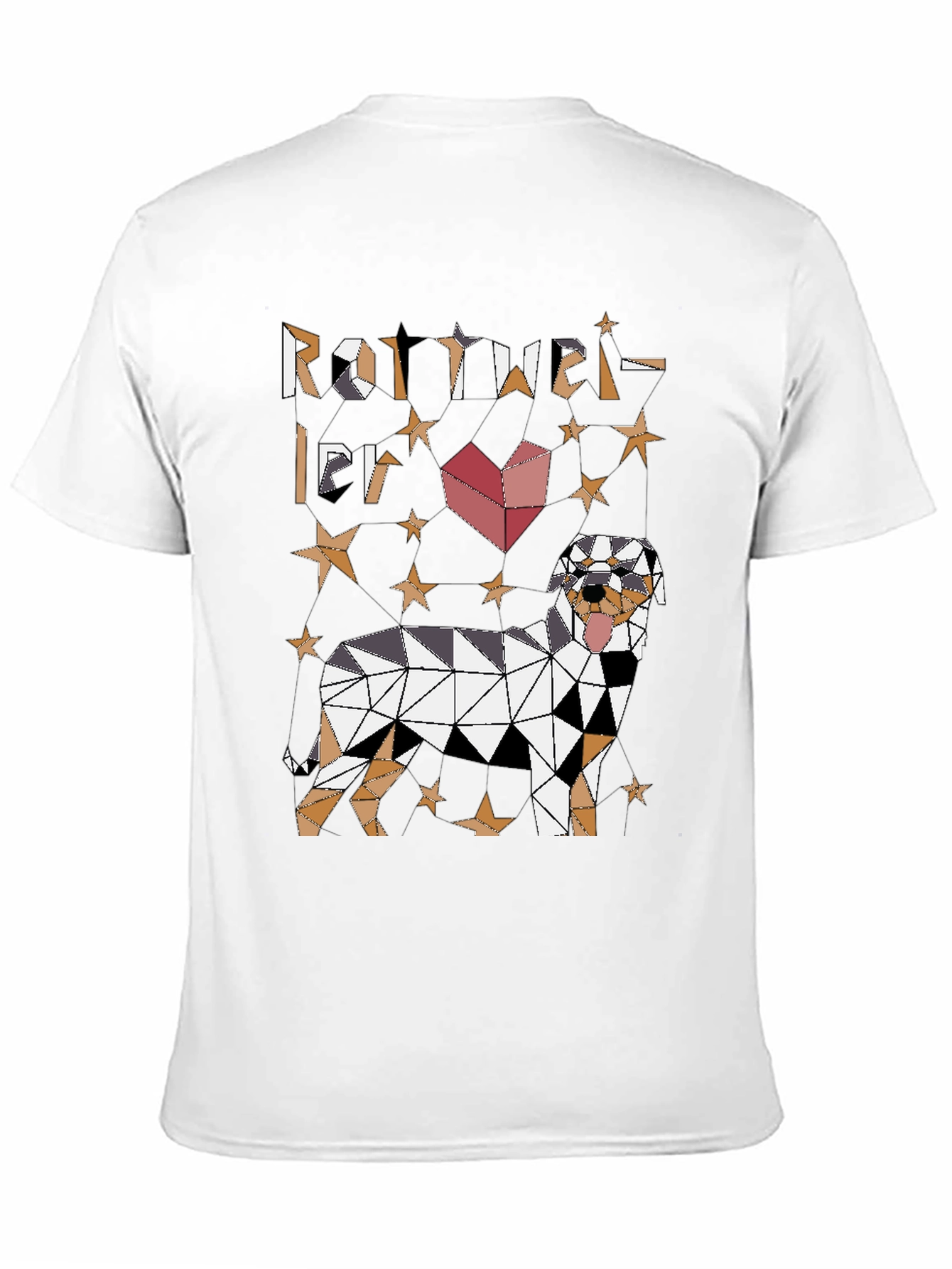 Geometric Rottweiler Dog Graphic Tee