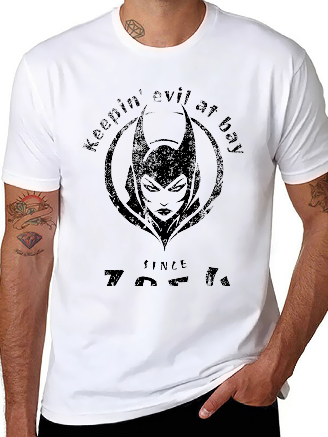 Scarlet Witch Keeping Evil at Bay Black T-Shirt
