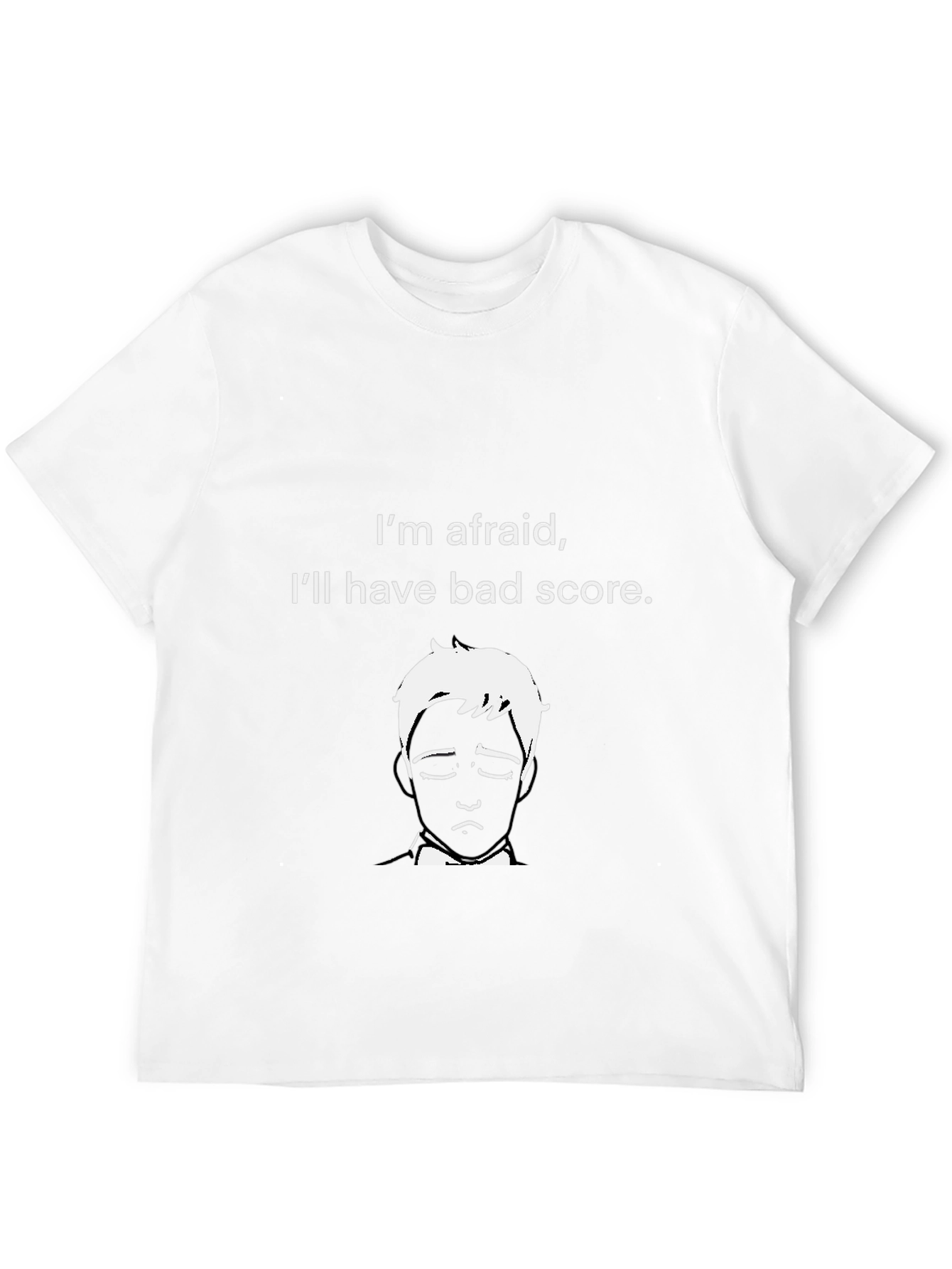 Afraid Bad Score Graphic Black T-Shirt