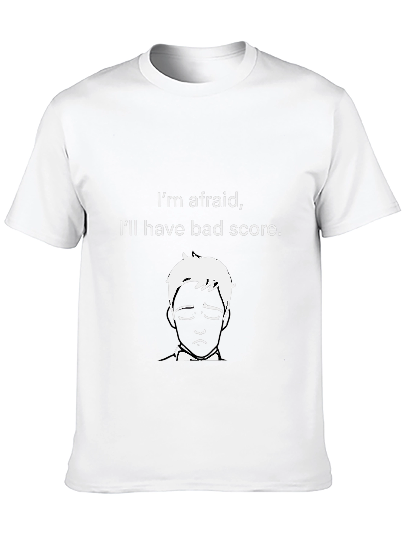 Afraid Bad Score Graphic Black T-Shirt