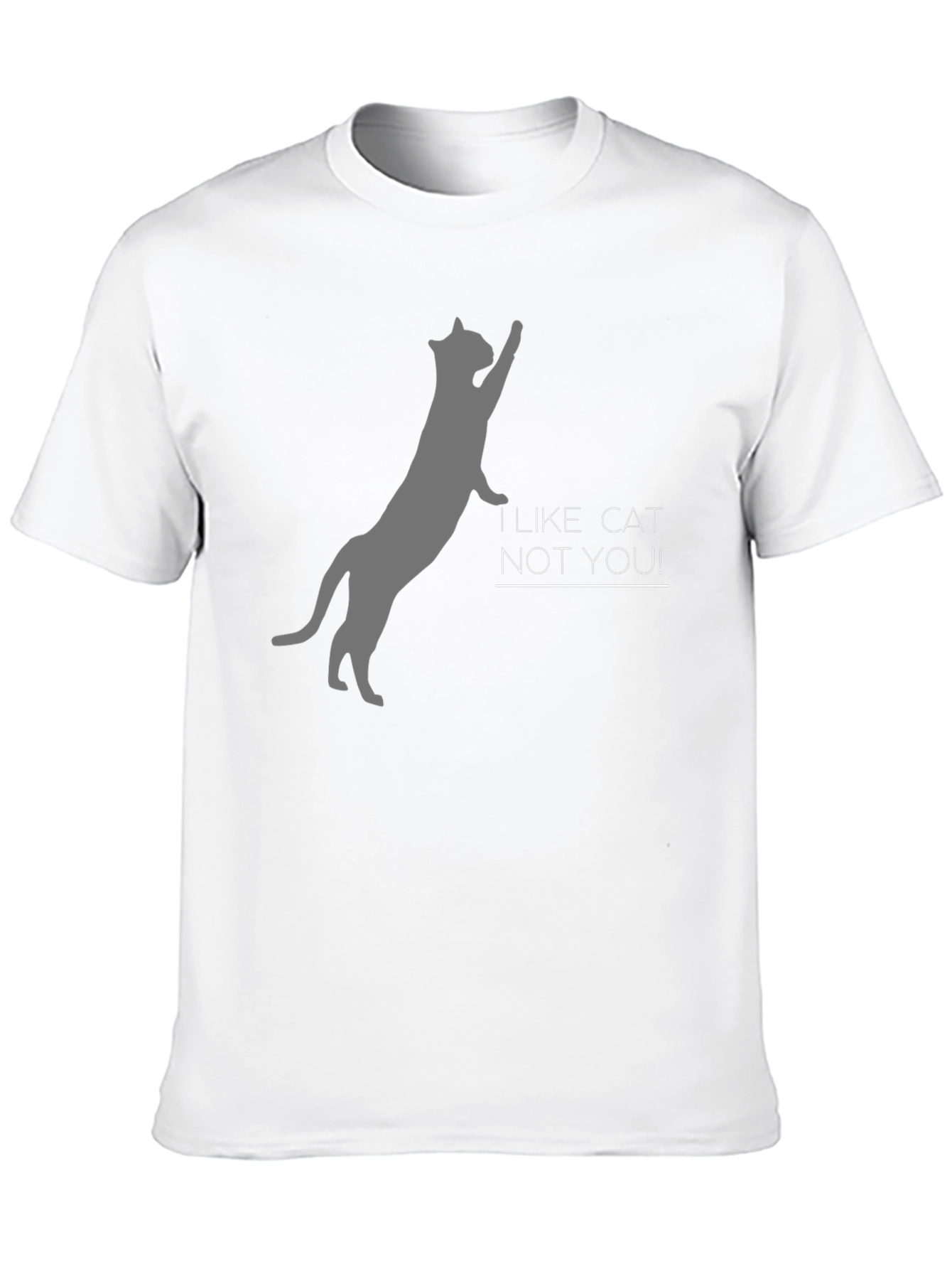 I Like Cat Not You! Black Tee