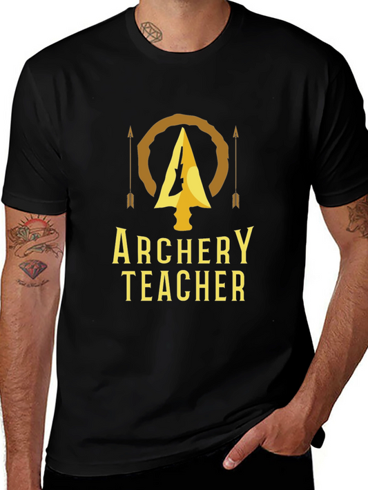 Archery Teacher T-Shirt - Golden Arrow Design