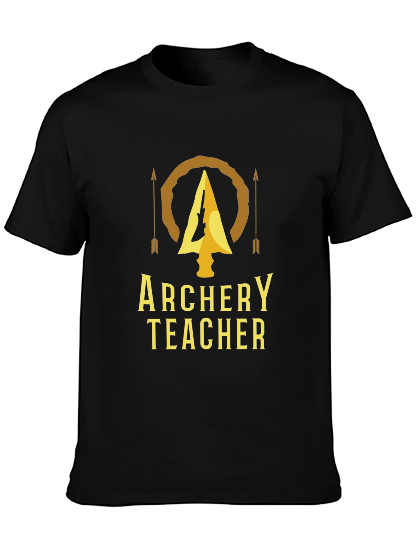 Archery Teacher T-Shirt - Golden Arrow Design