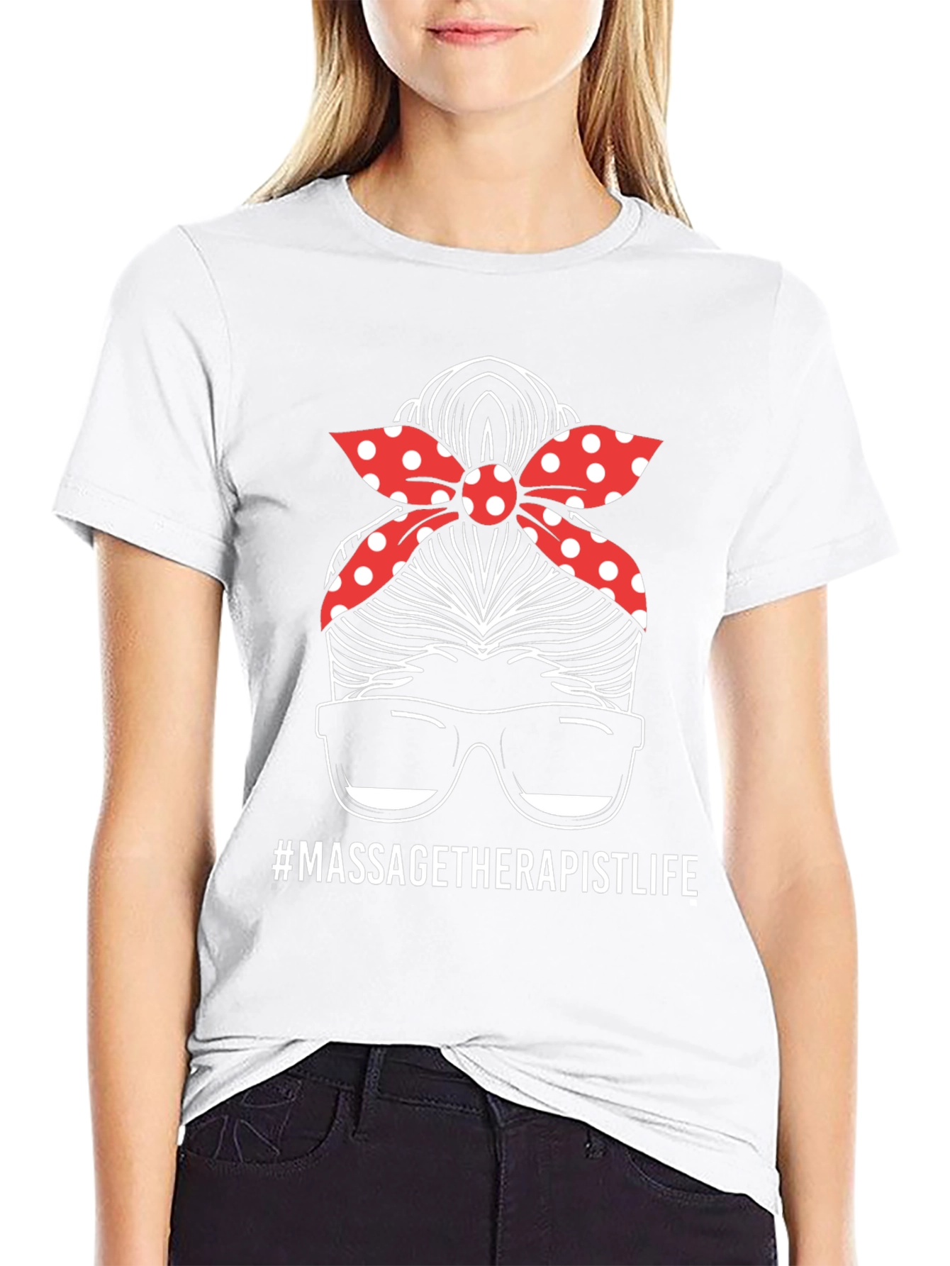 Massage Therapist Life Messy Bun T-Shirt