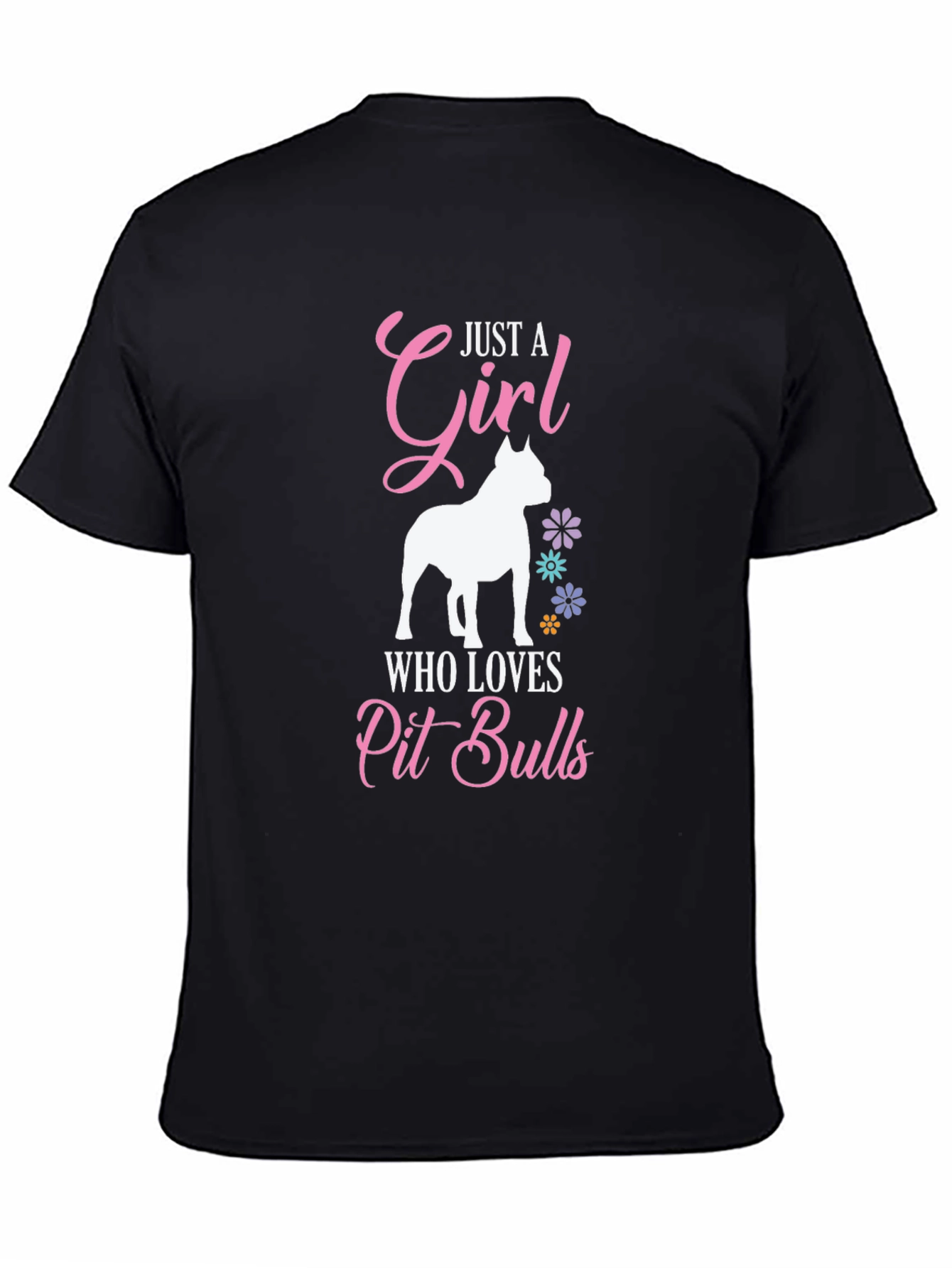 Just A Girl Who Loves Pit Bulls Graphic Tee
