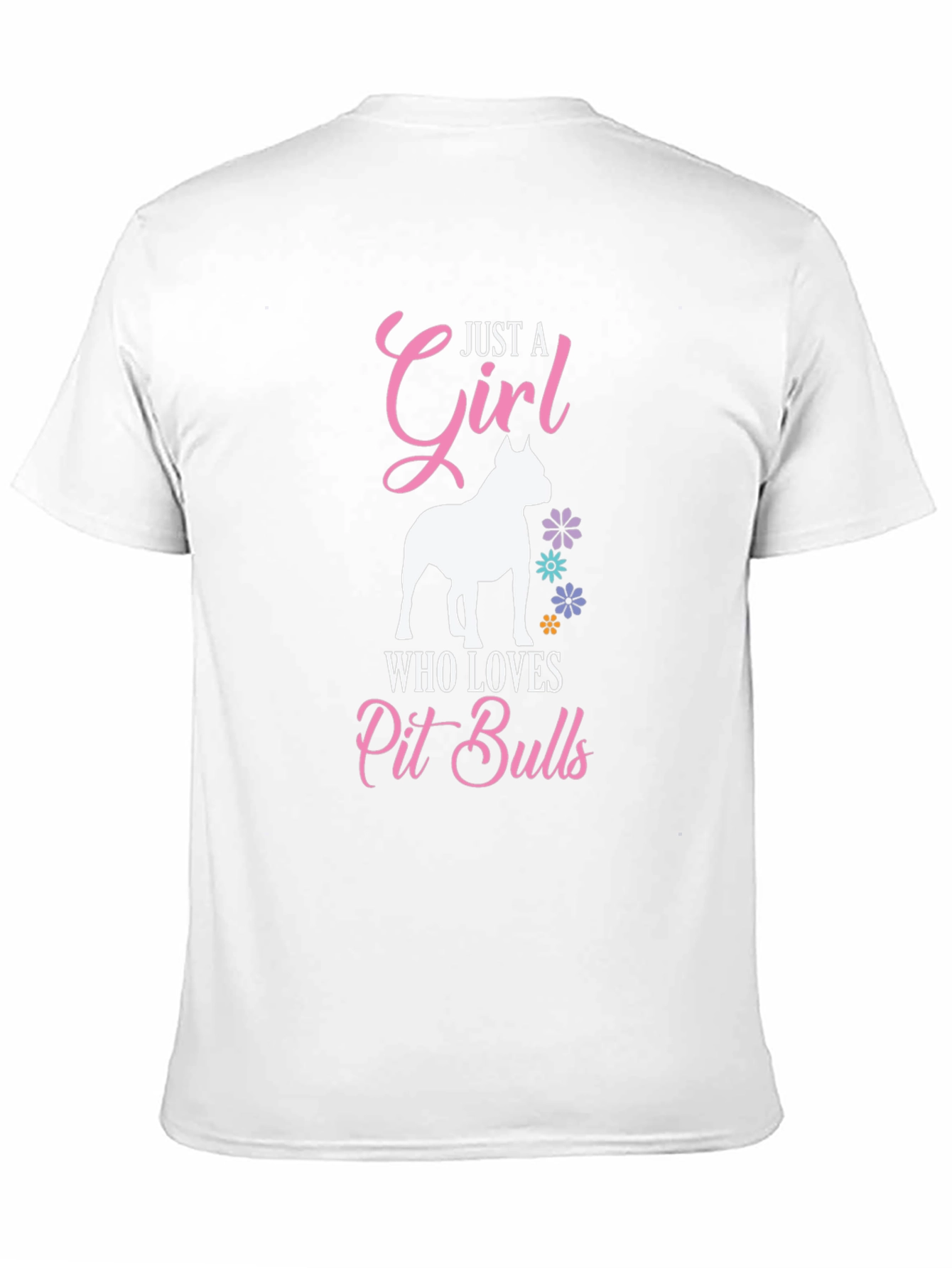 Just A Girl Who Loves Pit Bulls Graphic Tee