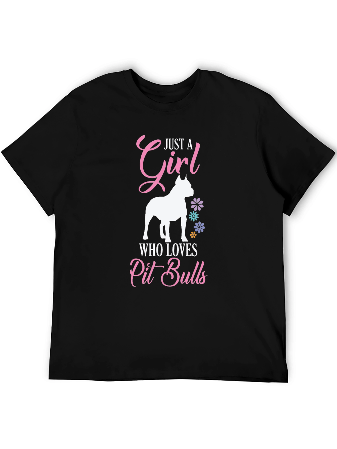 Just A Girl Who Loves Pit Bulls Graphic Tee