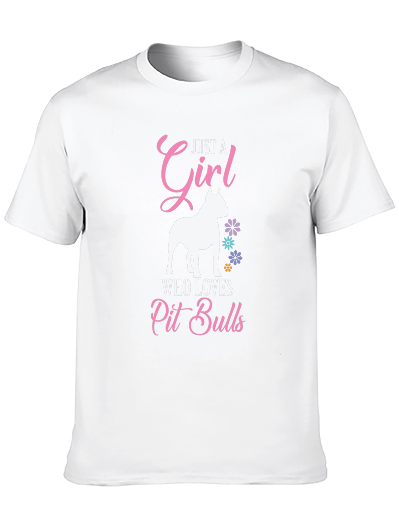 Just A Girl Who Loves Pit Bulls Graphic Tee