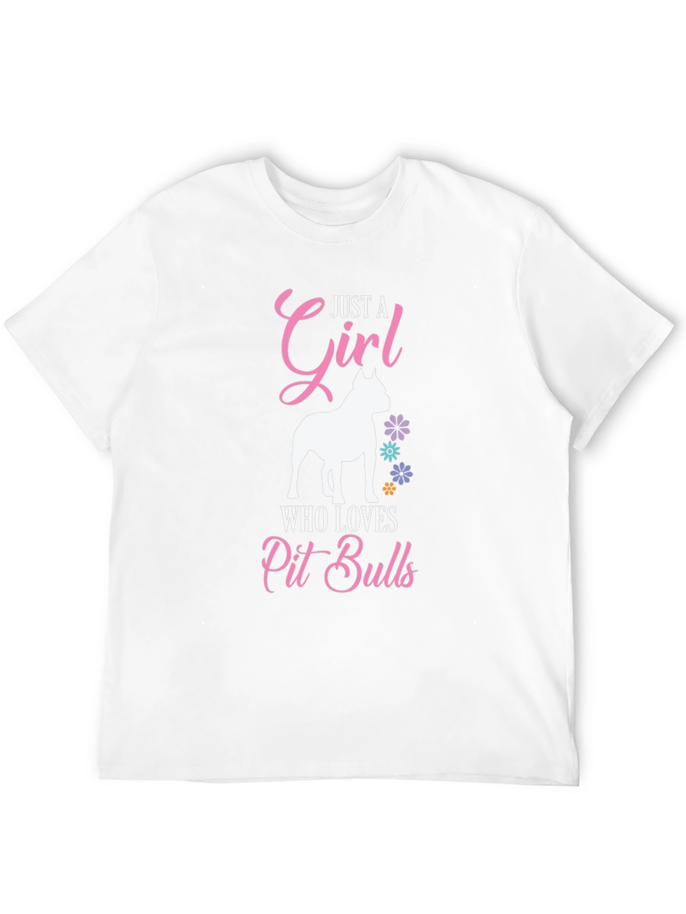 Just A Girl Who Loves Pit Bulls Graphic Tee