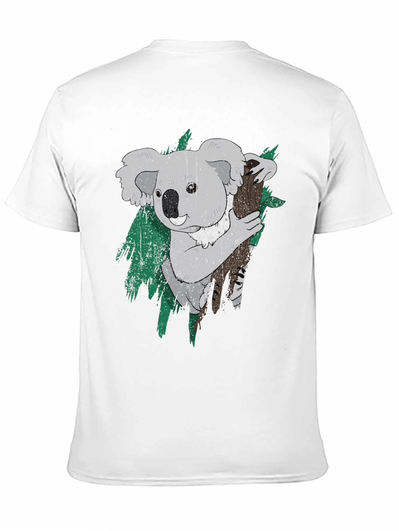 Koala Bear Graphic Print Black T-Shirt