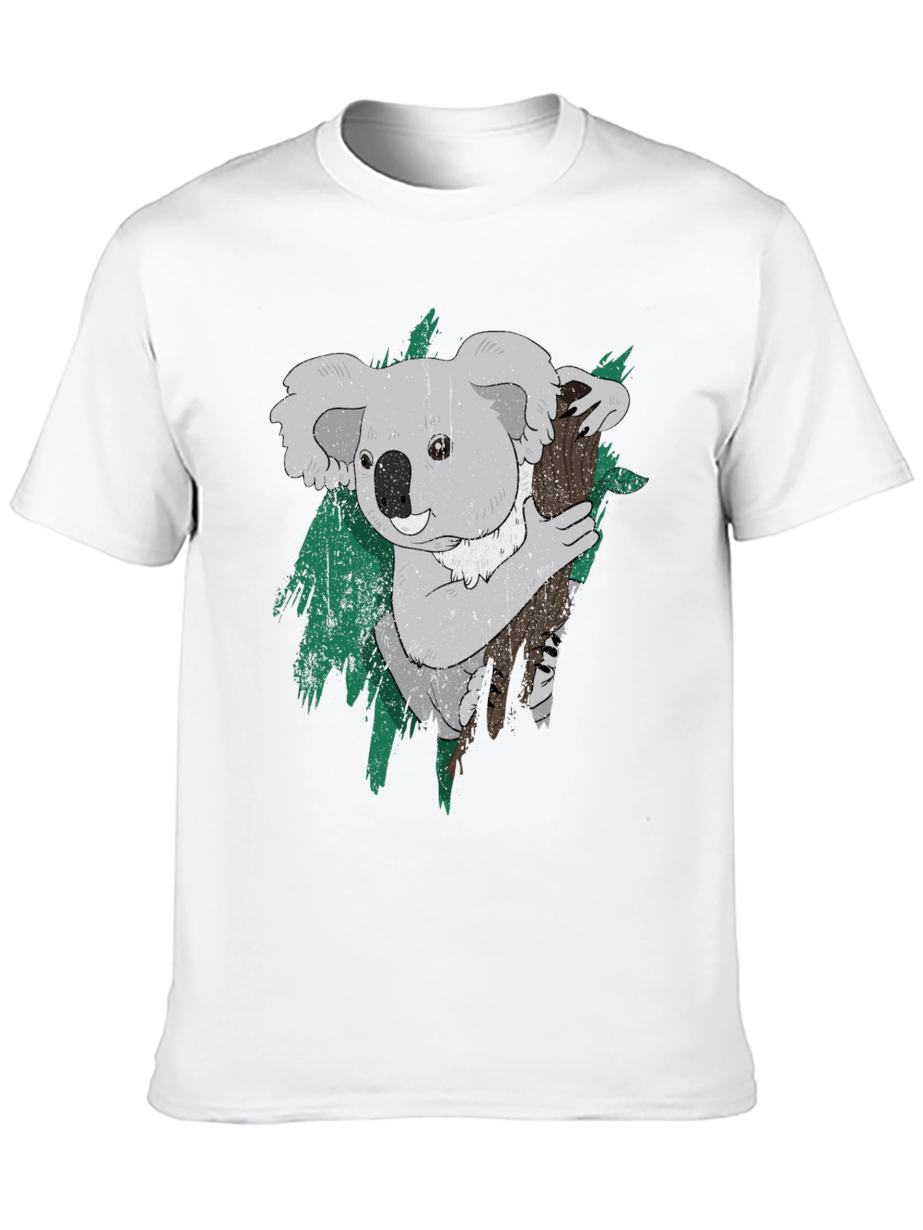 Koala Bear Graphic Print Black T-Shirt