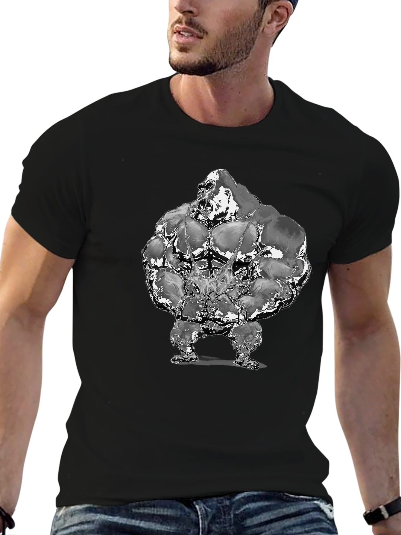 Gorilla Bodybuilder Graphic T-Shirt