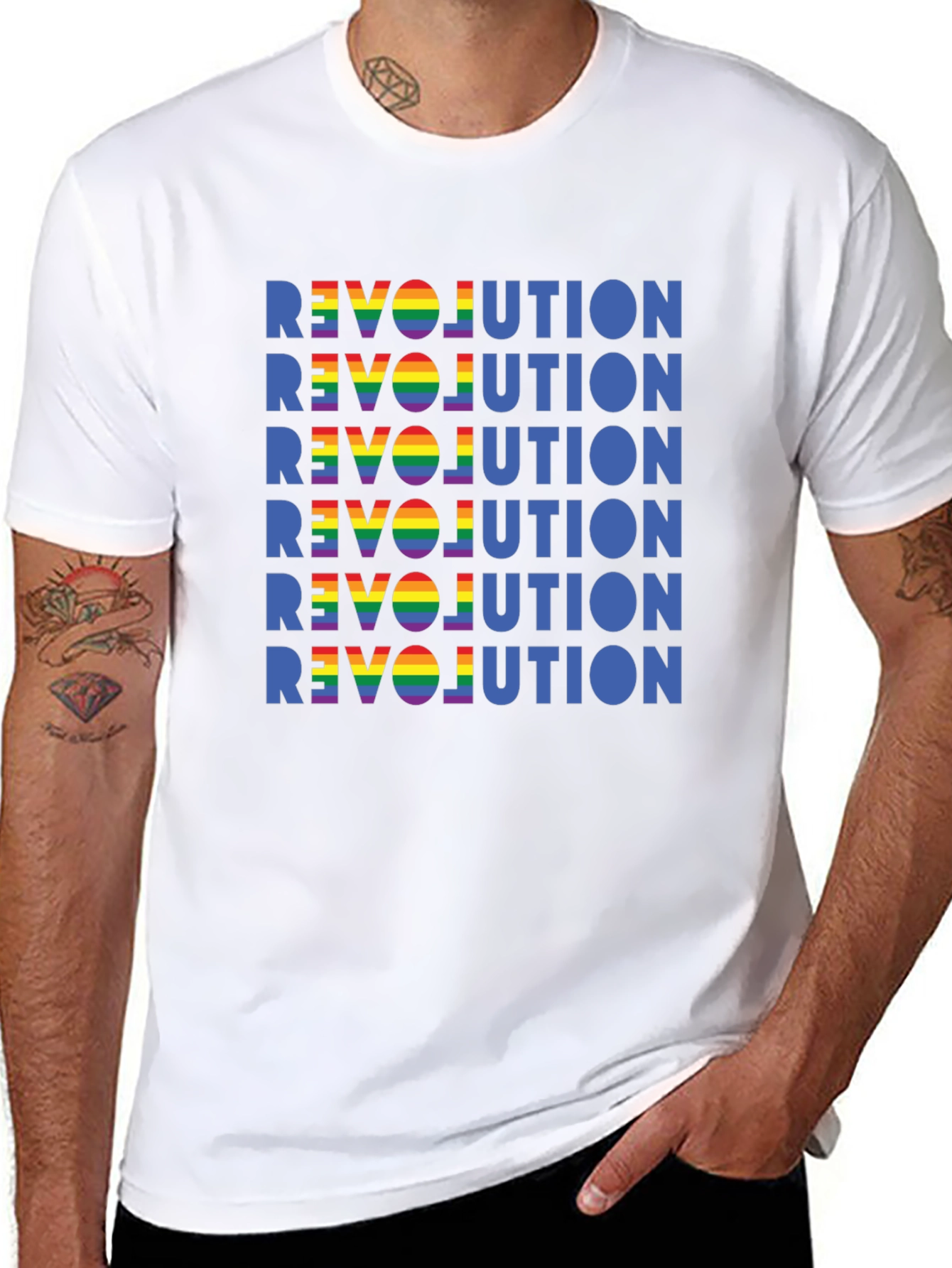 Rainbow Revolution Graphic Tee - Pride Unisex