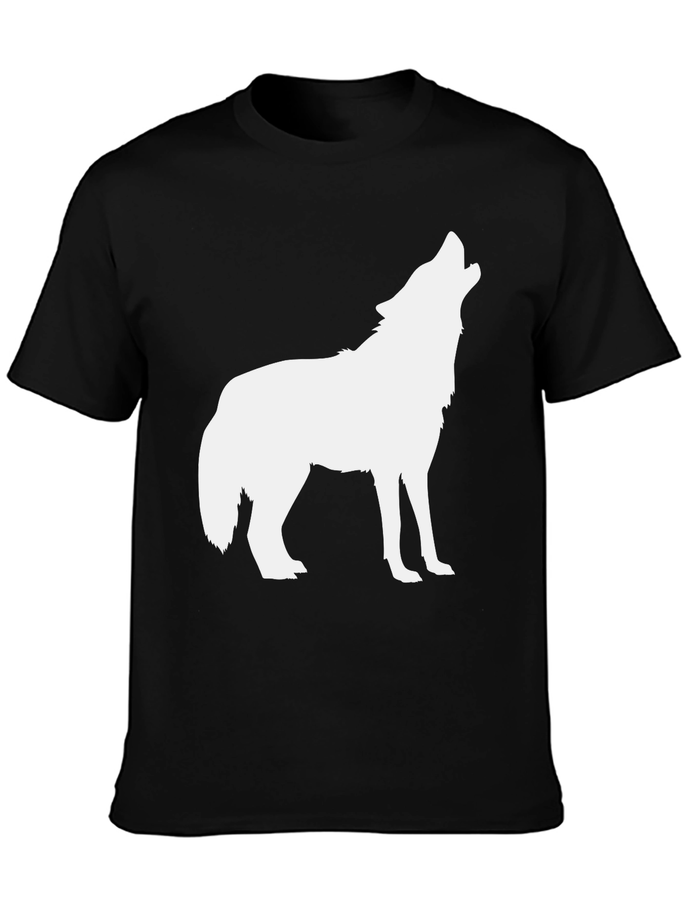 Mens Black Wolf Graphic Tee