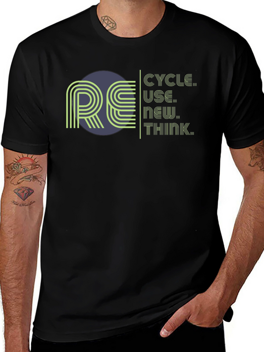Eco-Friendly RE Graphic Black T-Shirt