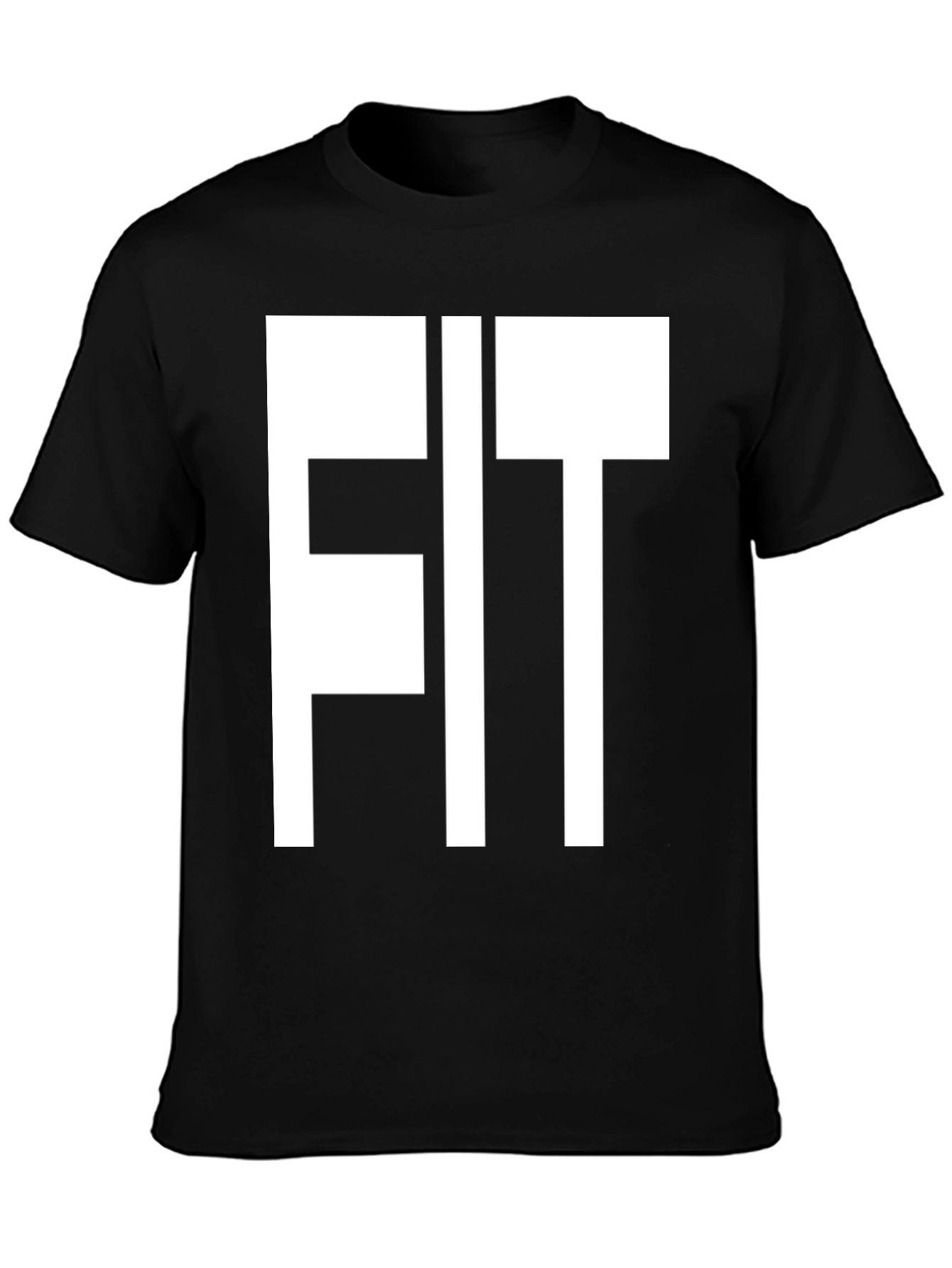 FIT Graphic Tee - Black Cotton T-Shirt