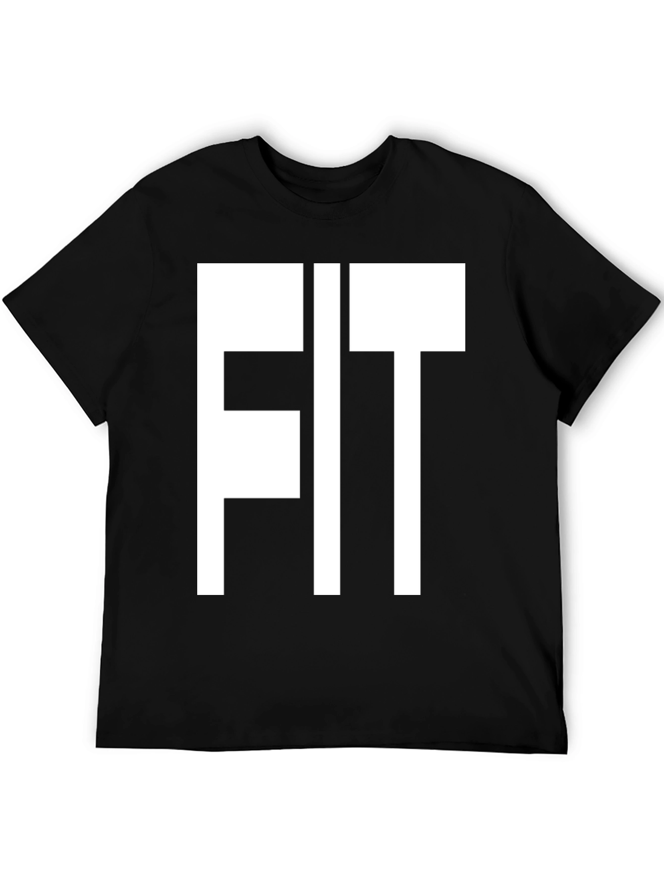 FIT Graphic Tee - Black Cotton T-Shirt
