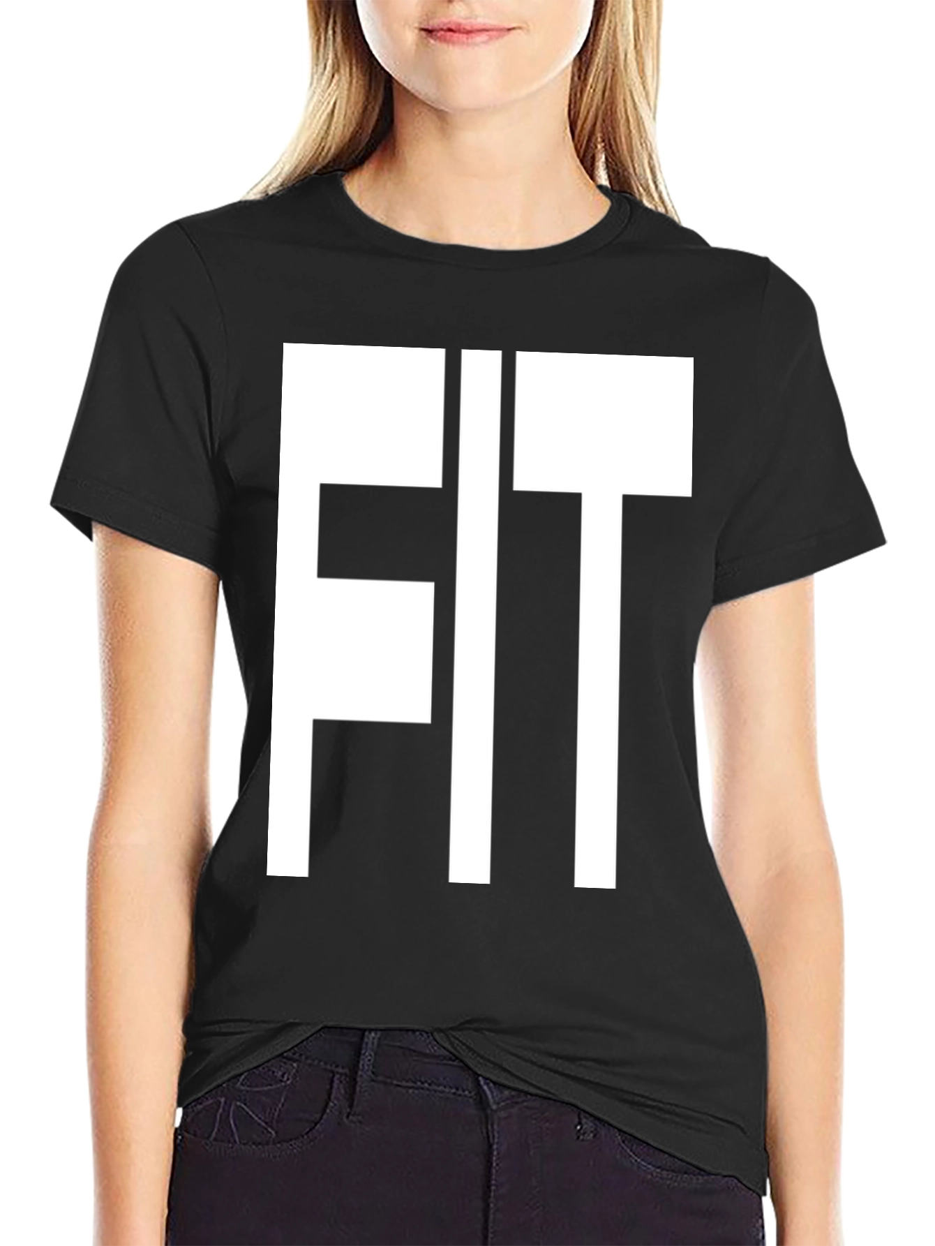 FIT Graphic Tee - Black Cotton T-Shirt