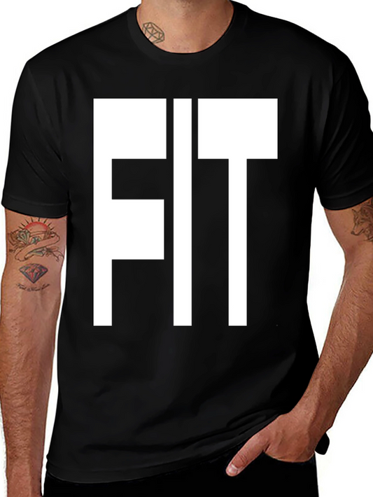 FIT Graphic Tee - Black Cotton T-Shirt