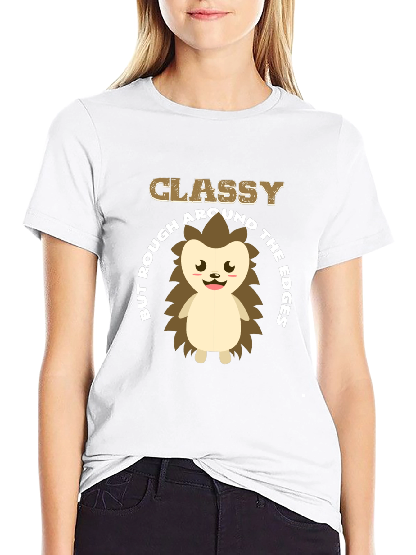 Classy But Rough Hedgehog Graphic T-Shirt