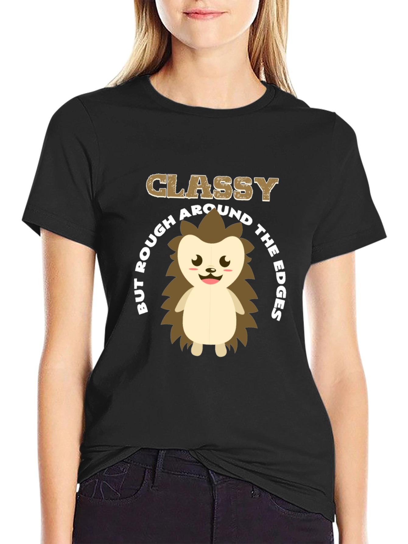 Classy But Rough Hedgehog Graphic T-Shirt
