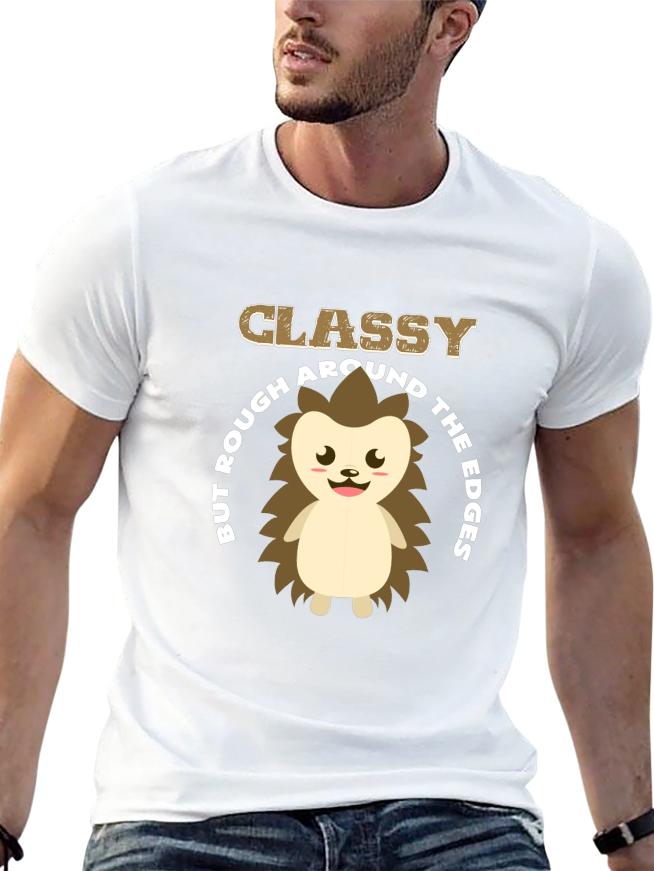 Classy But Rough Hedgehog Graphic T-Shirt