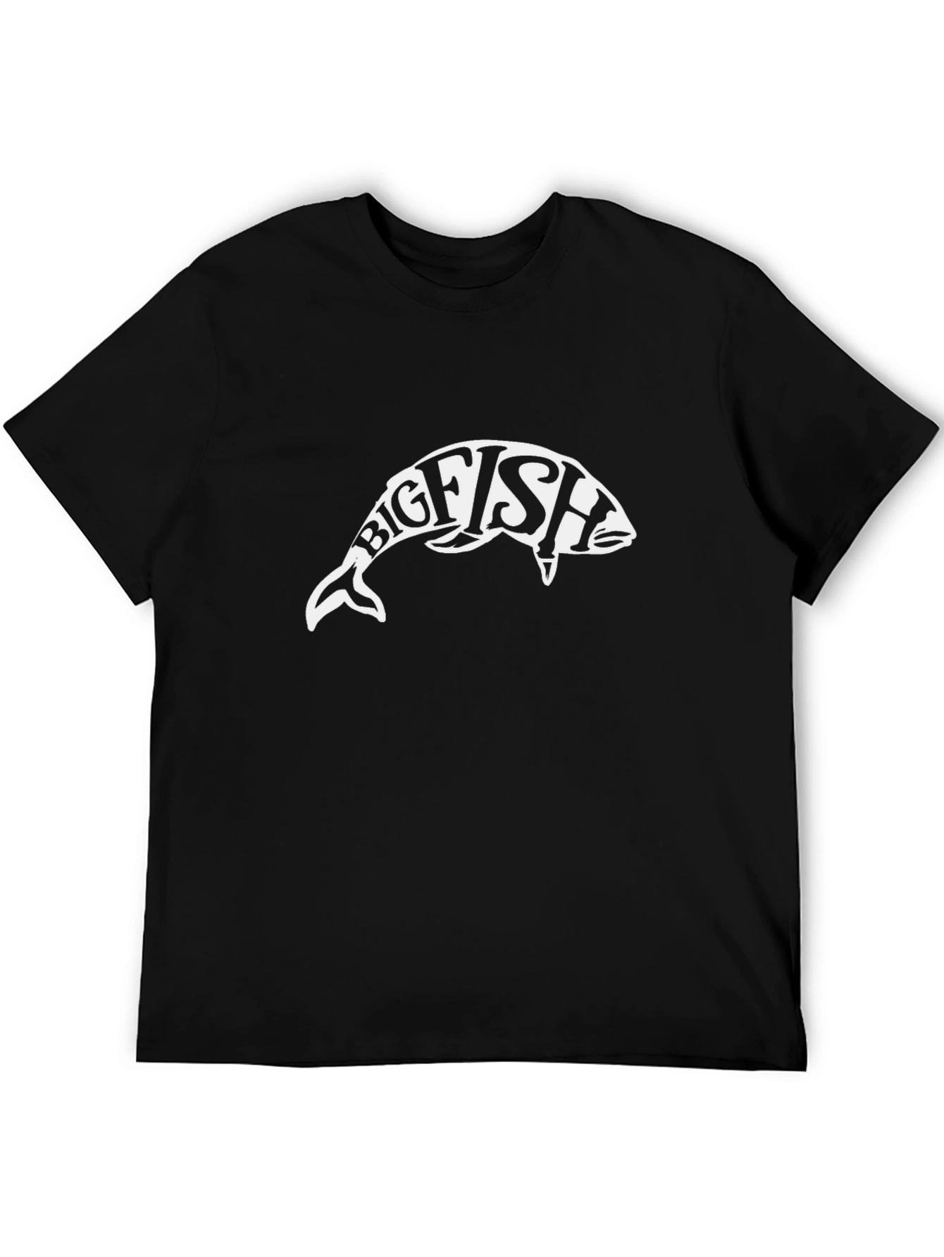 Big Fish Graphic Tee - Black Cotton T-Shirt