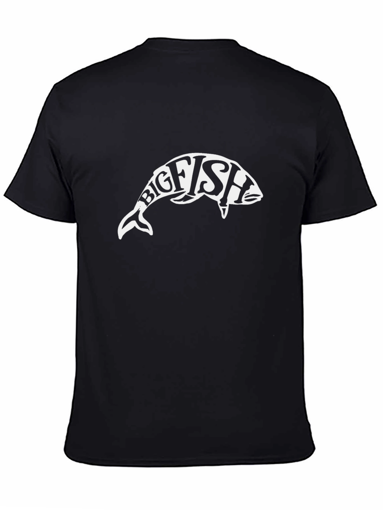 Big Fish Graphic Tee - Black Cotton T-Shirt