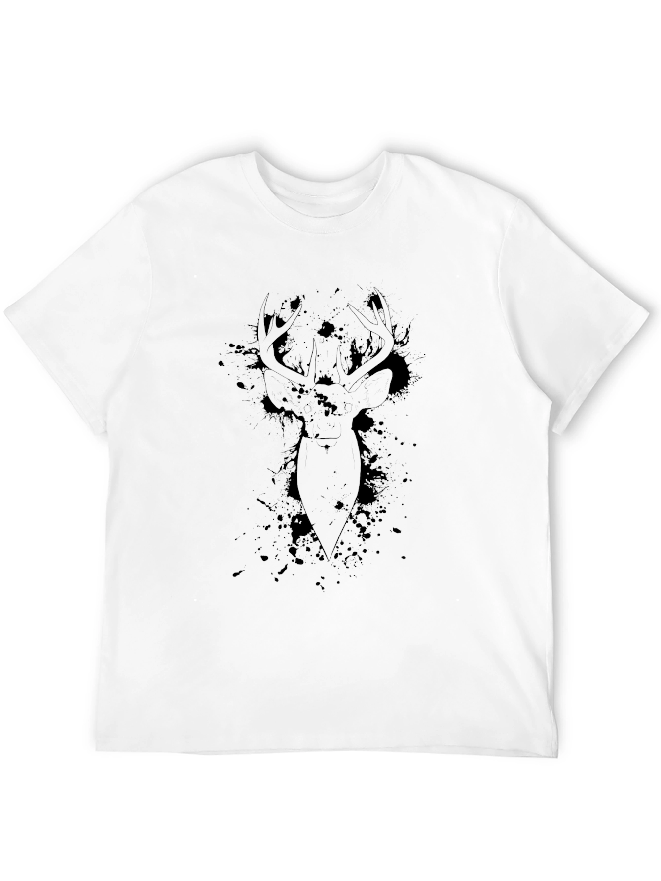 Black Deer Graphic Tee - Mens Casual Style
