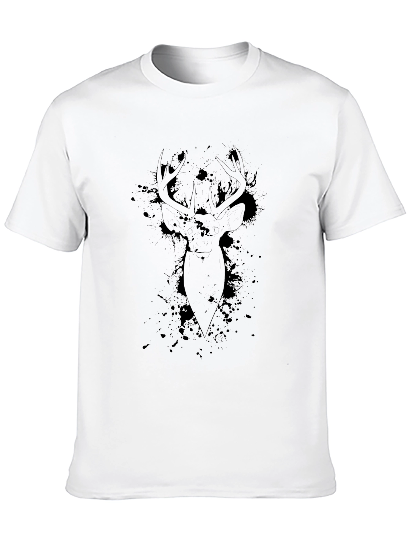 Black Deer Graphic Tee - Mens Casual Style
