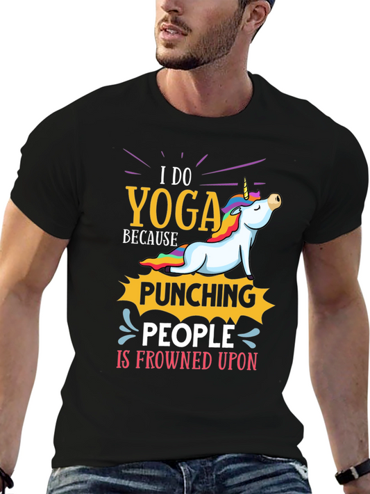 Yoga Unicorn T-Shirt - Because Punching People is Frowned Upon