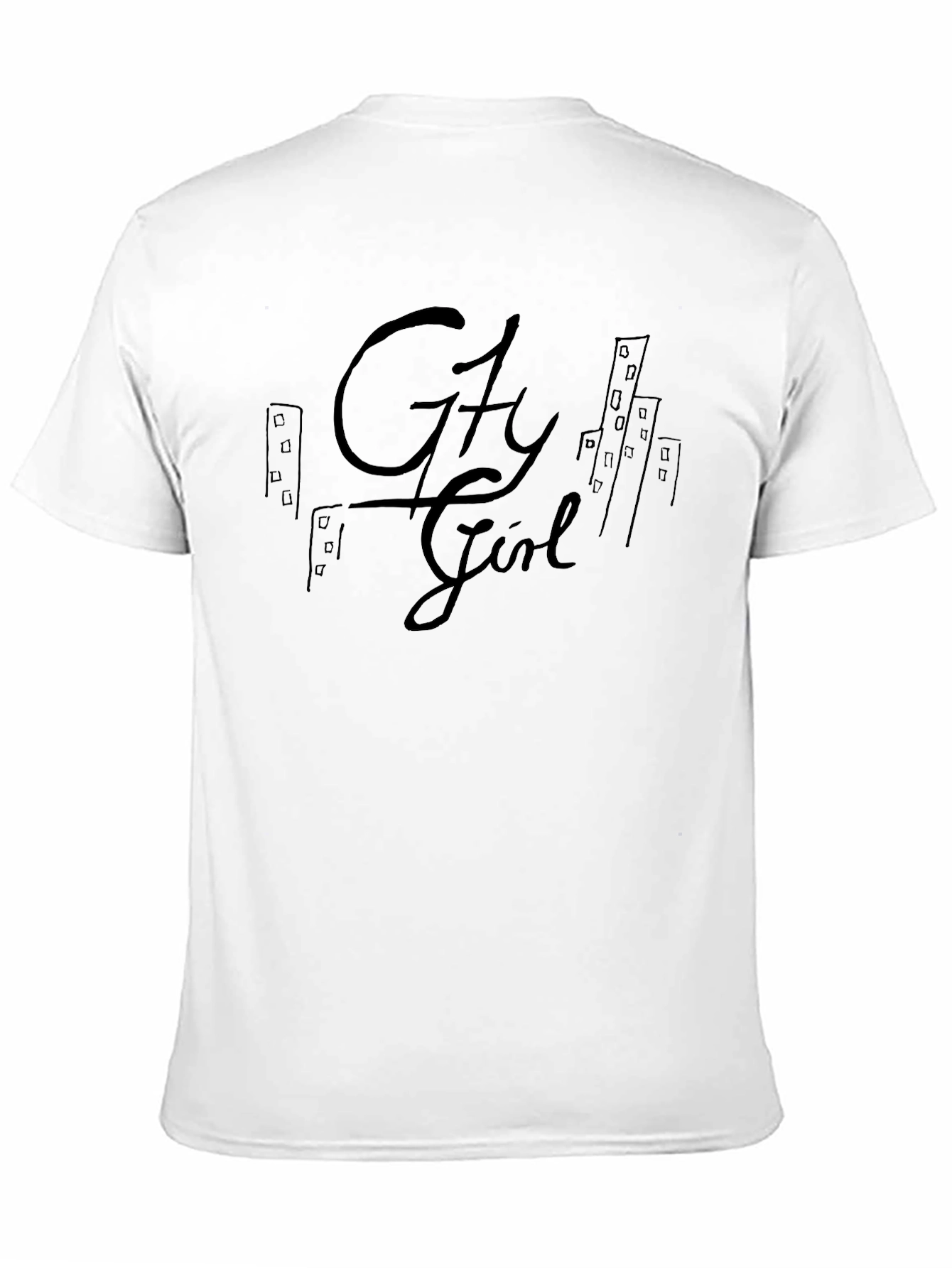City Girl Graphic Tee - Sleek Black Urban Style