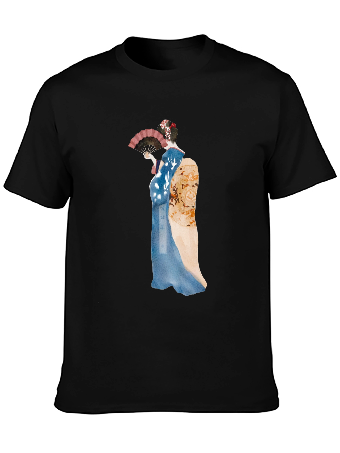 Geisha Graphic Tee - Black Cotton T-Shirt