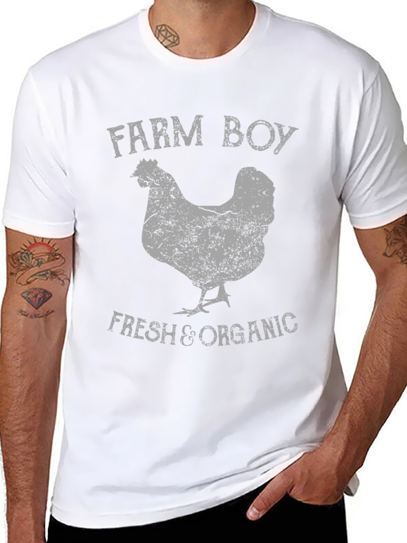 Farm Boy Fresh Organic Chicken Graphic T-Shirt