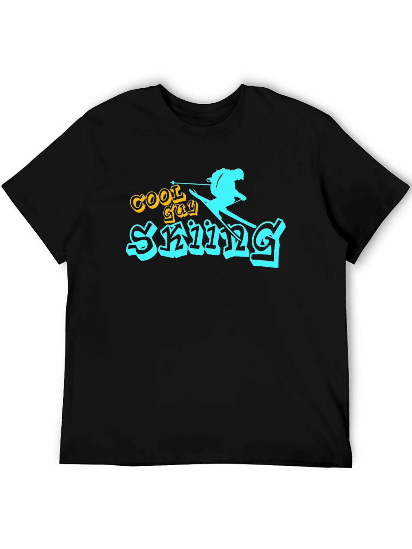 Cool Guy Skiing Graphic Tee