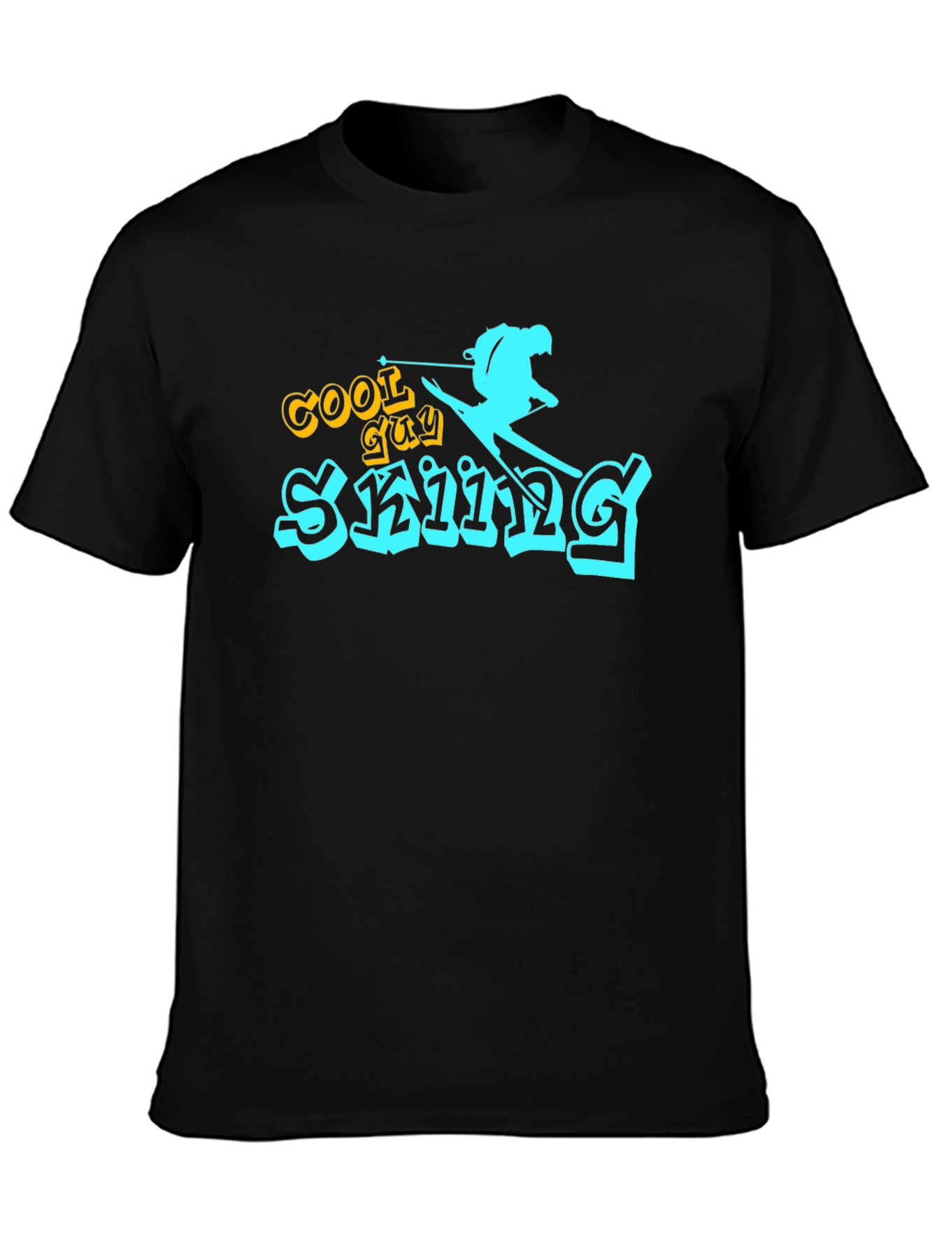 Cool Guy Skiing Graphic Tee
