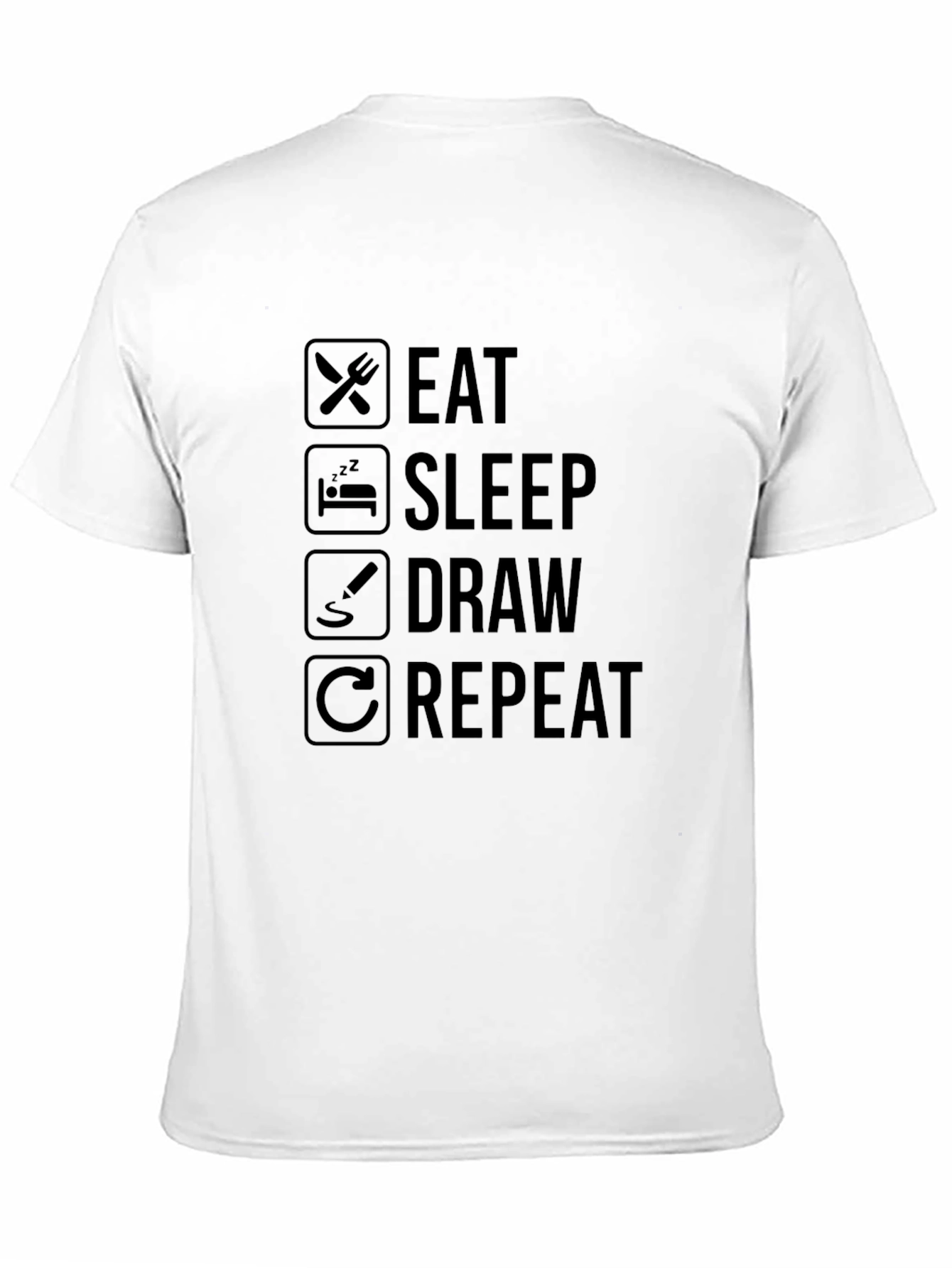 Eat Sleep Draw Repeat Graphic T-Shirt