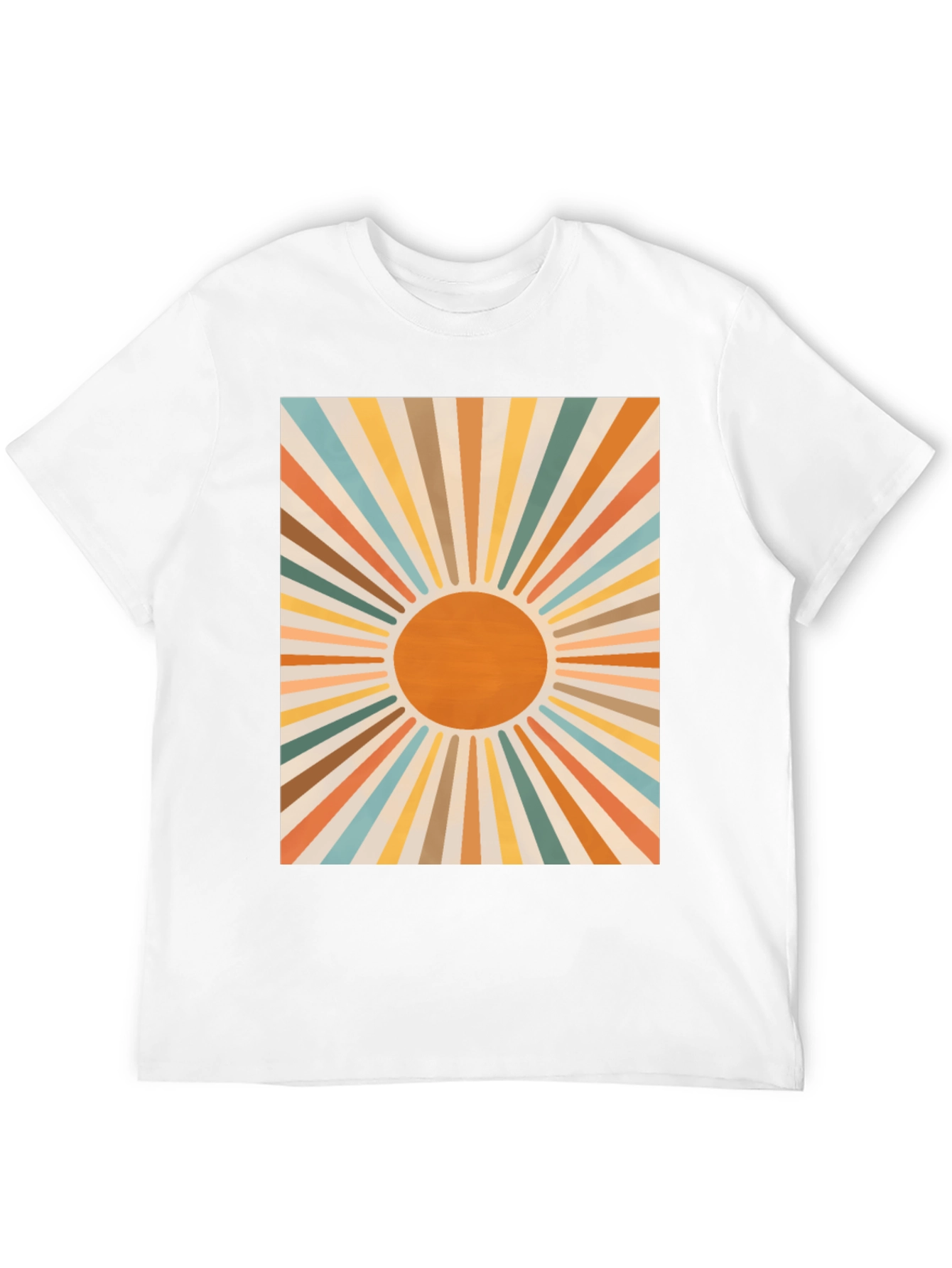 Retro Sunburst Graphic Tee - Black