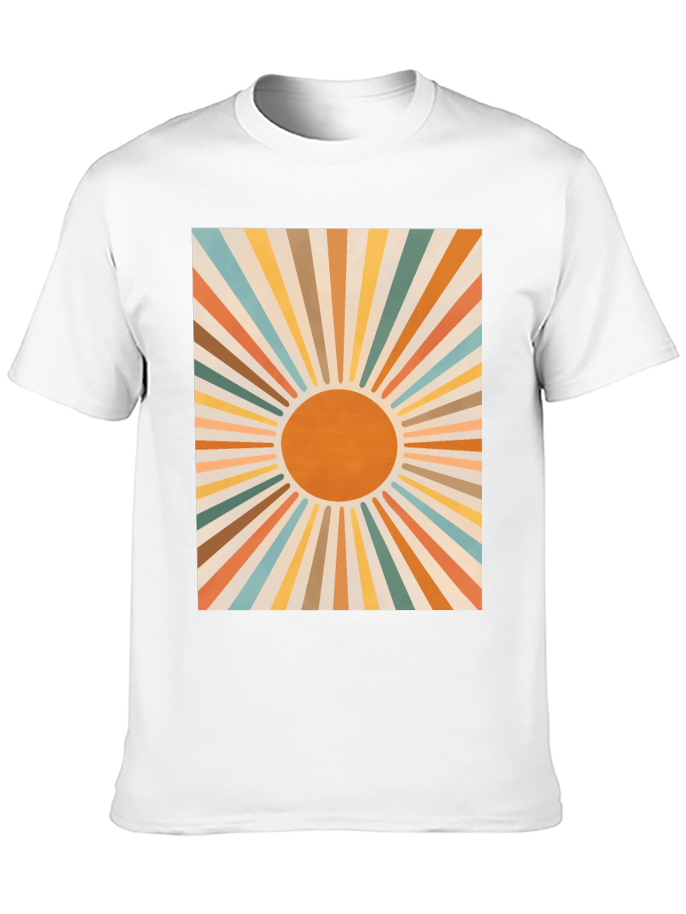 Retro Sunburst Graphic Tee - Black