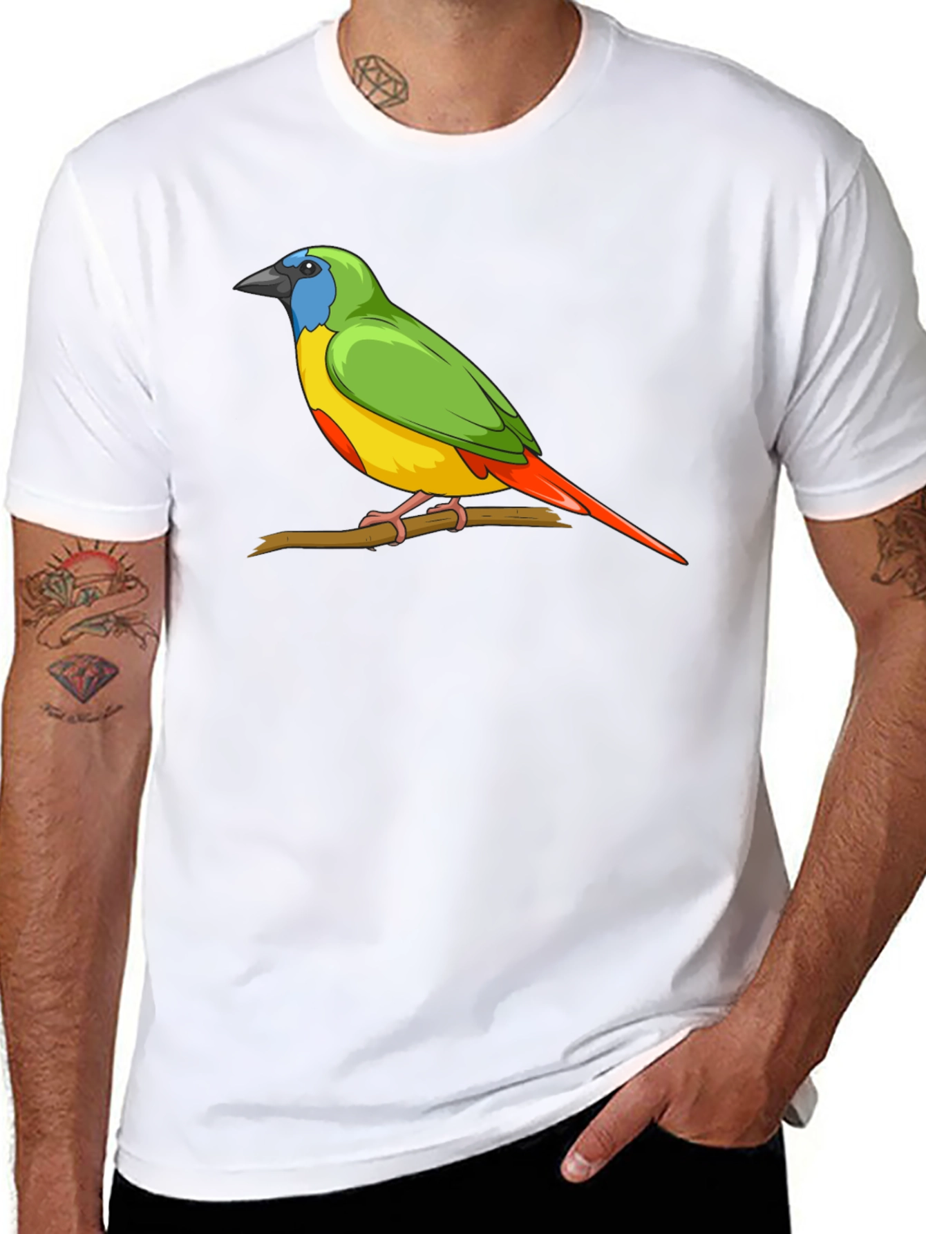 Bird on Branch Graphic Tee - Unisex Black T-Shirt