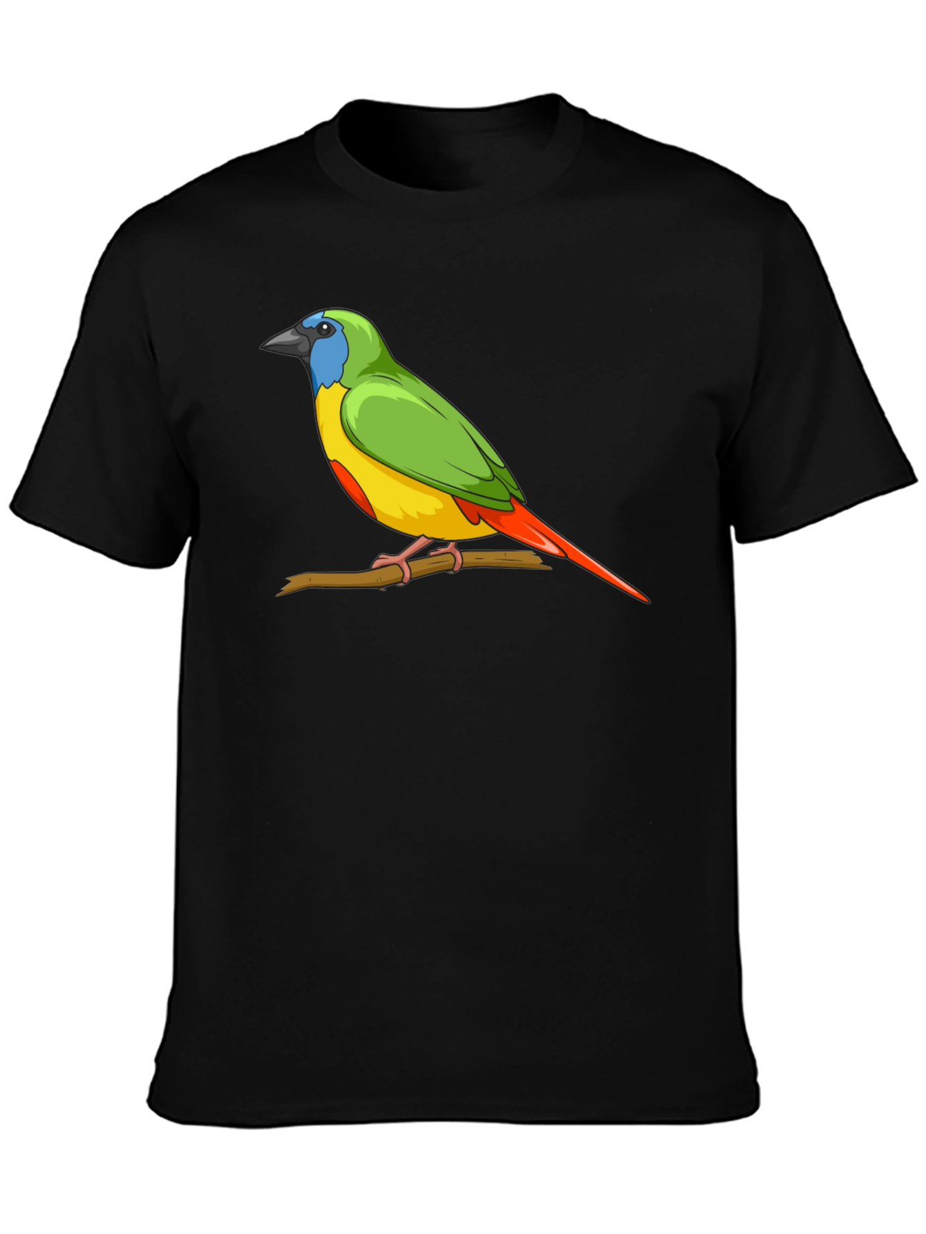 Bird on Branch Graphic Tee - Unisex Black T-Shirt