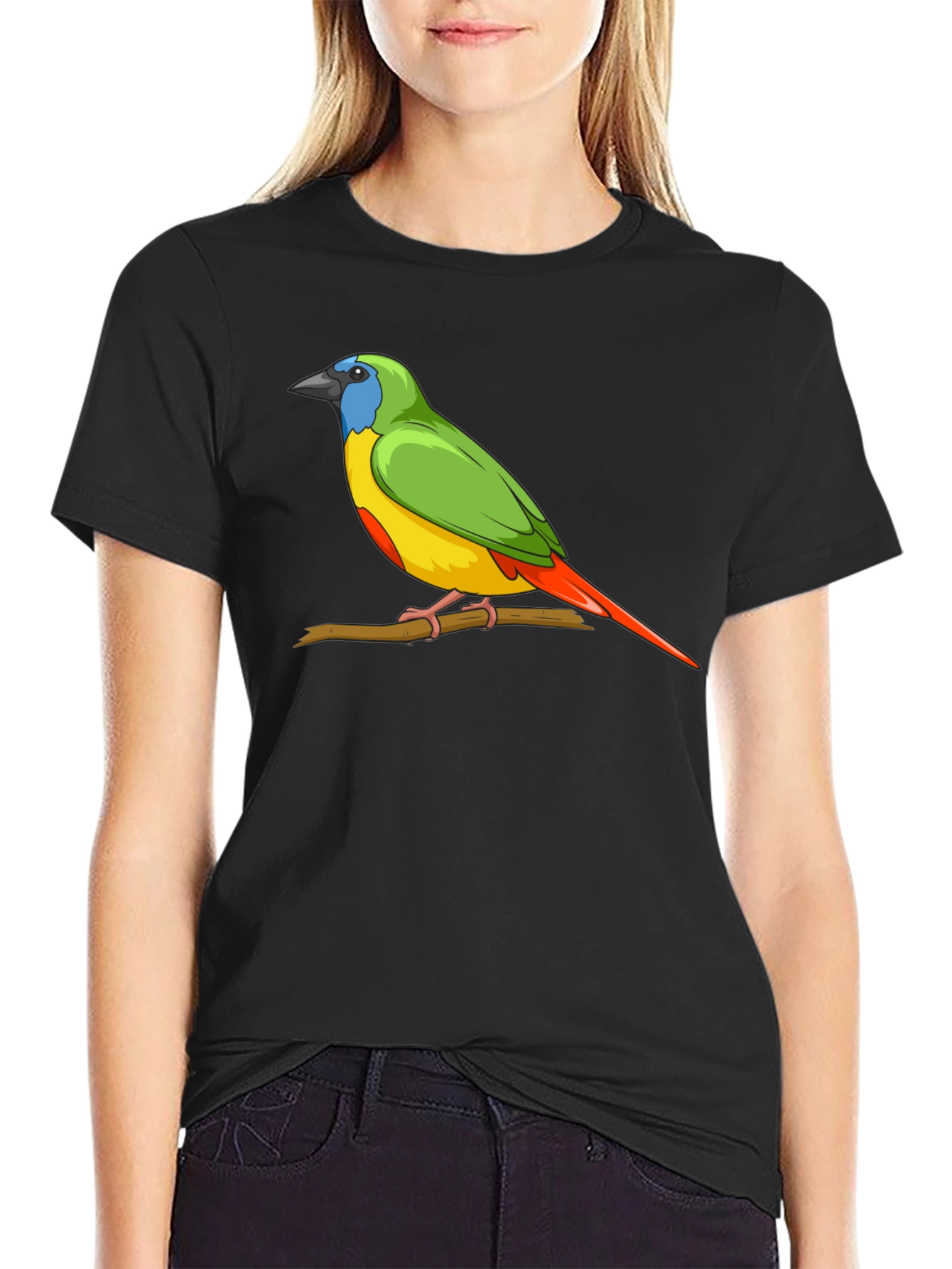 Bird on Branch Graphic Tee - Unisex Black T-Shirt