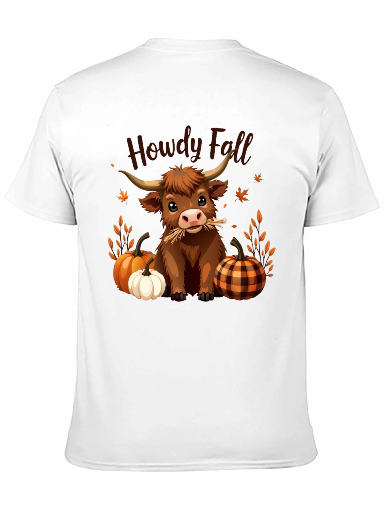 Howdy Fall Highland Cow T-Shirt - Autumn Harvest Tee