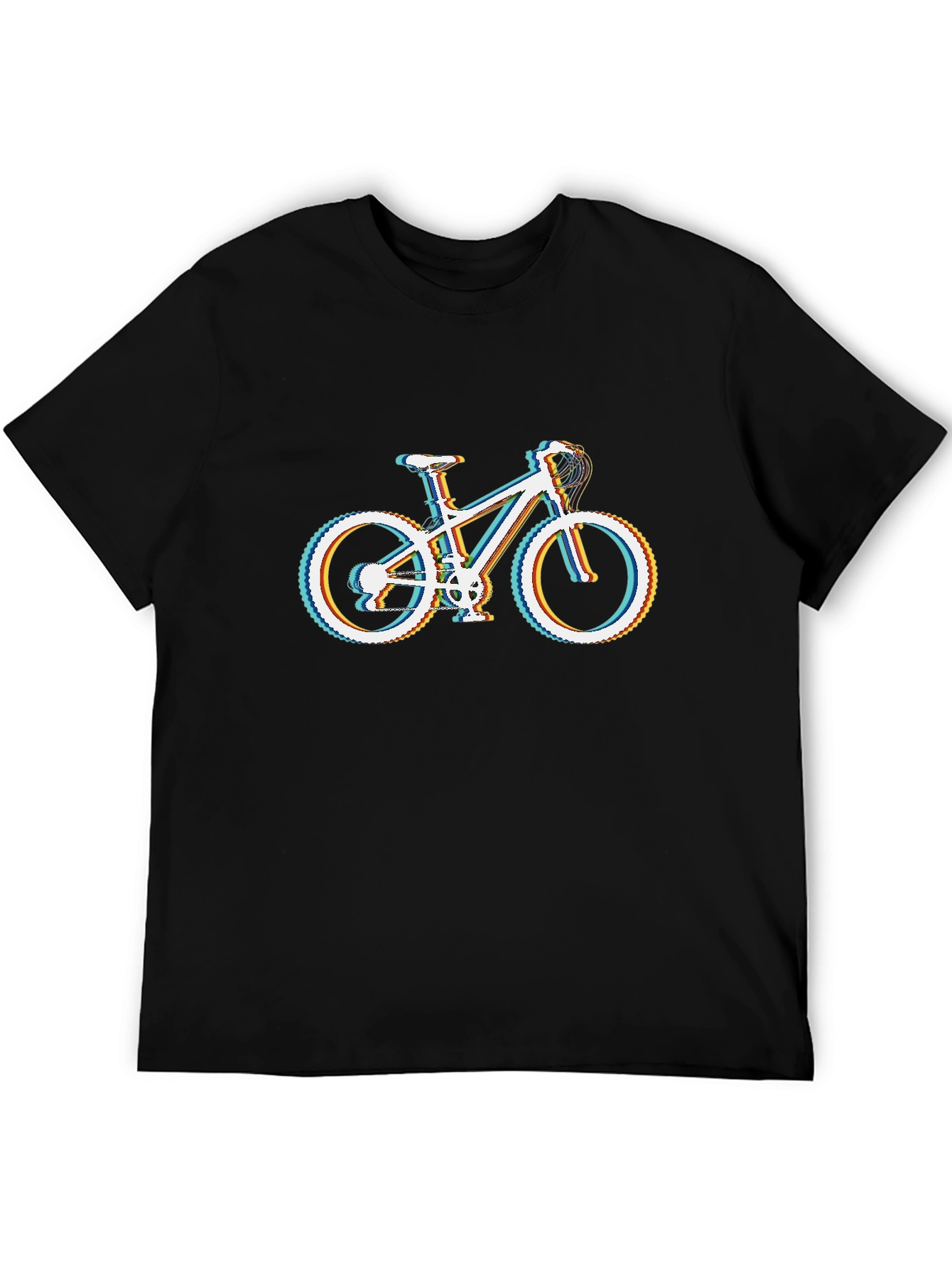 Retro Bike Glitch Graphic Tee