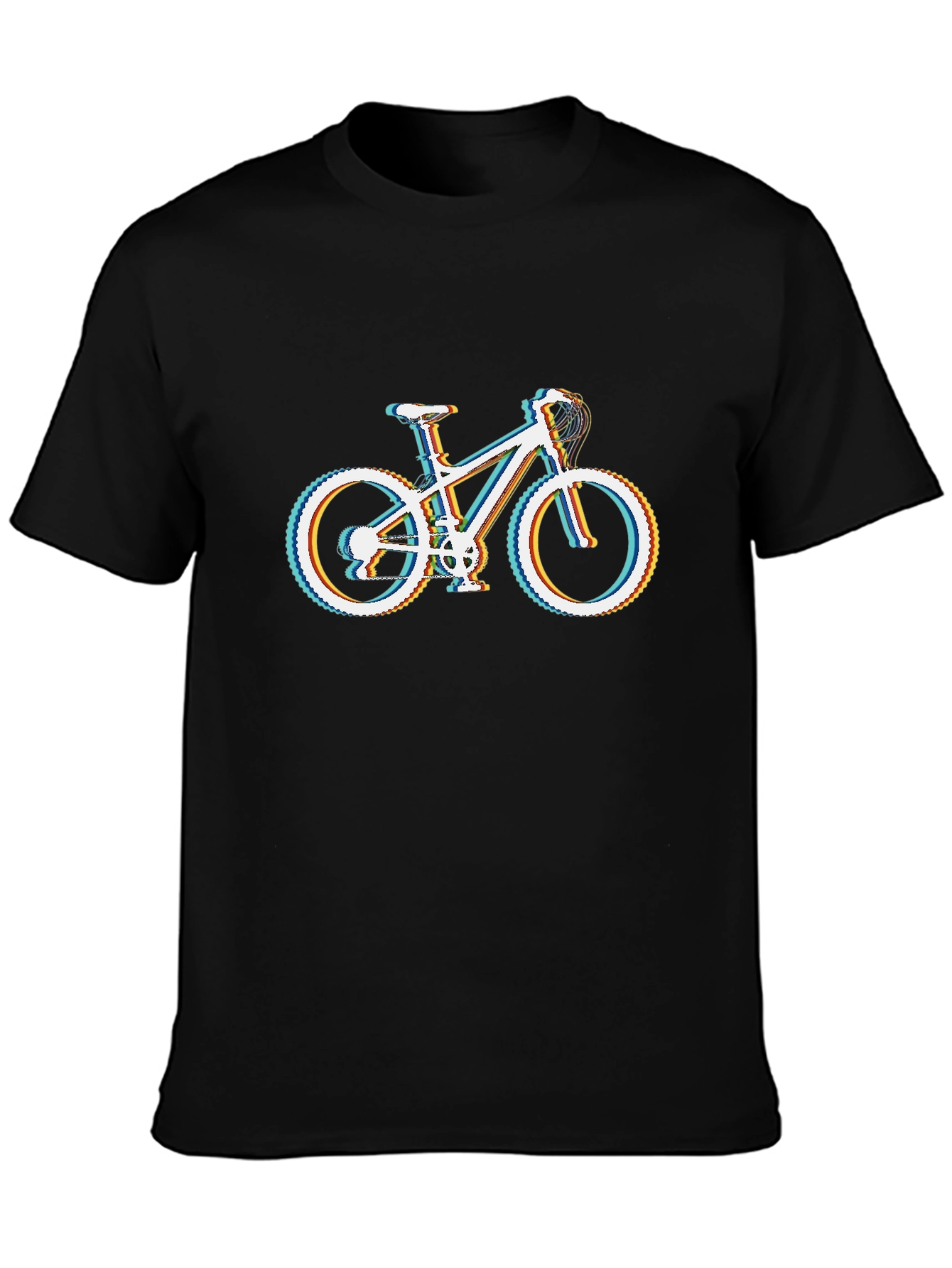 Retro Bike Glitch Graphic Tee