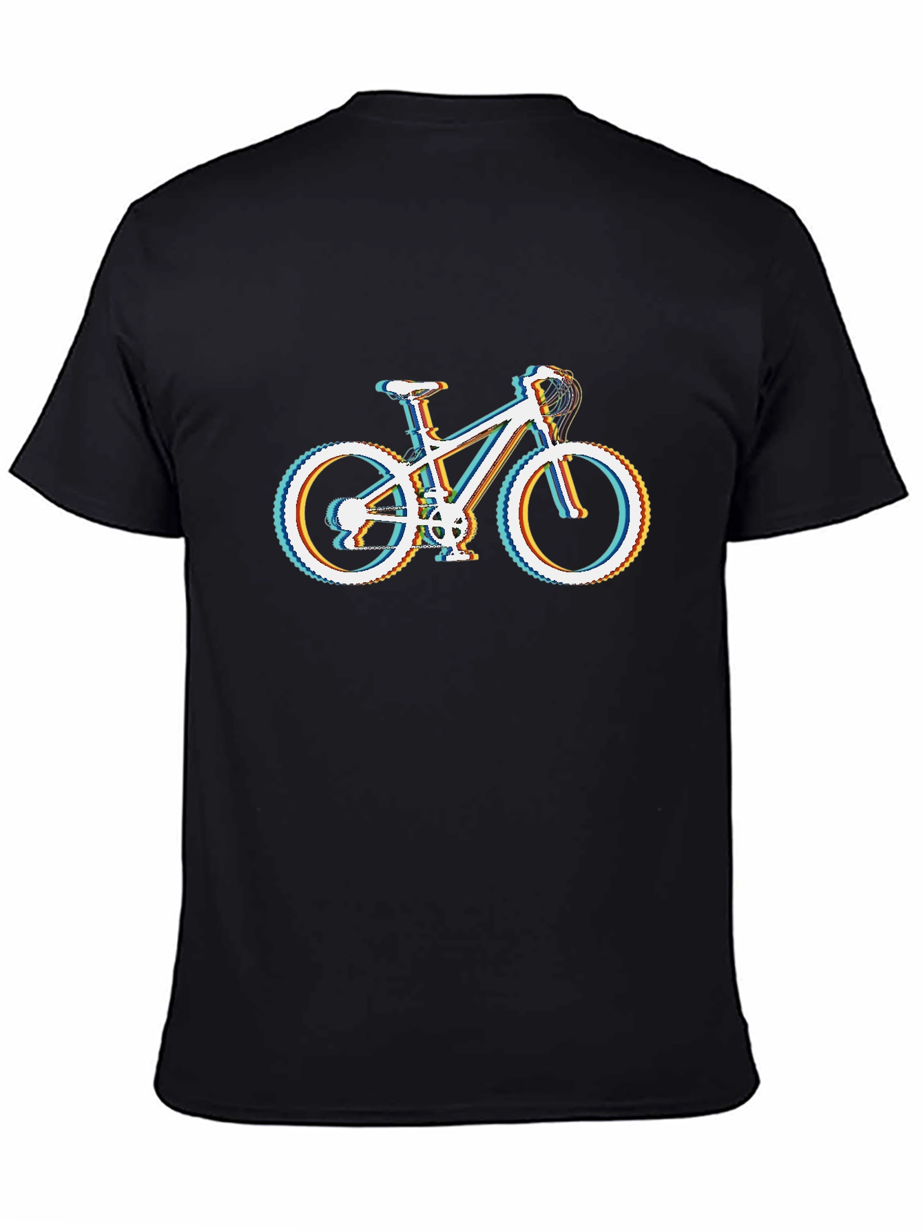 Retro Bike Glitch Graphic Tee