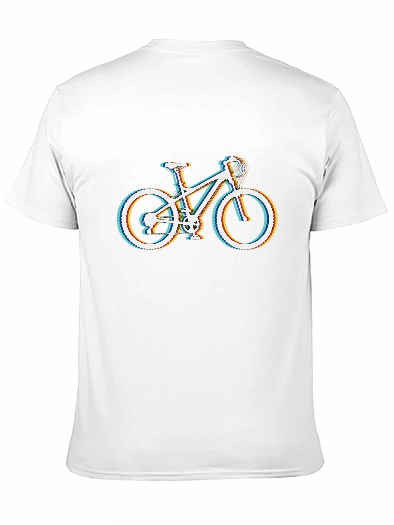 Retro Bike Glitch Graphic Tee