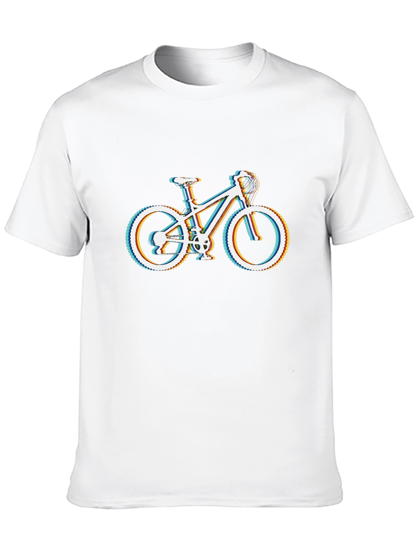 Retro Bike Glitch Graphic Tee