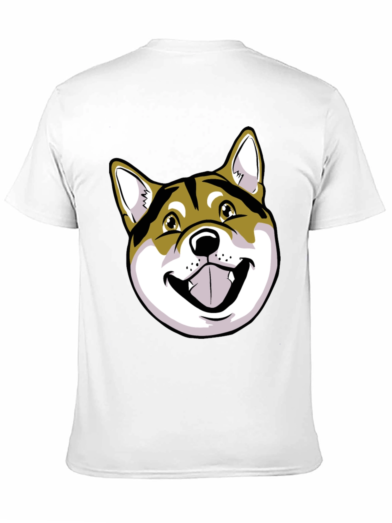 Shiba Inu Dog Graphic Print Black T-Shirt